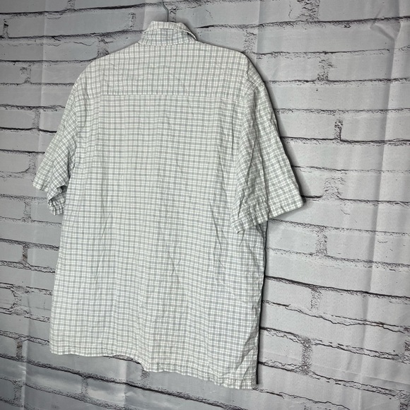 Quiksilver Gray & White Plaid Button‑Up Shirt Sz XL Surfer Streetwear Casual Y2K - Picture 9 of 13